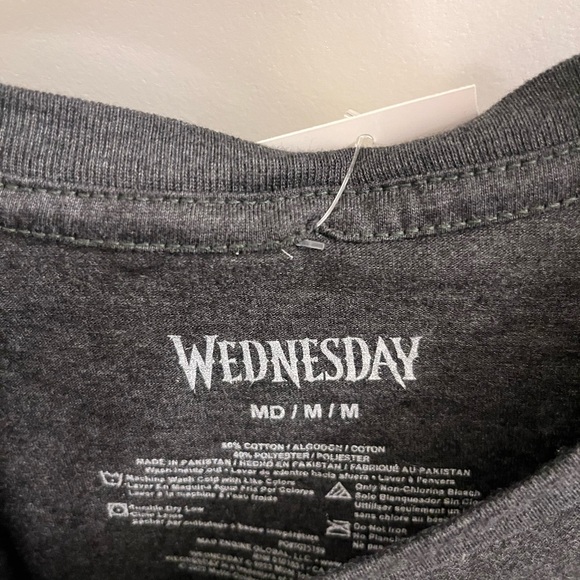 Brand New Wednesday Addams T Shirt Black Size Medium - Picture 5 of 5